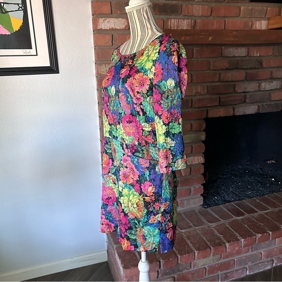 Anthropologie HD in Paris Tropicalist Floral Shift Dress Sz XS - Picture 5 of 8